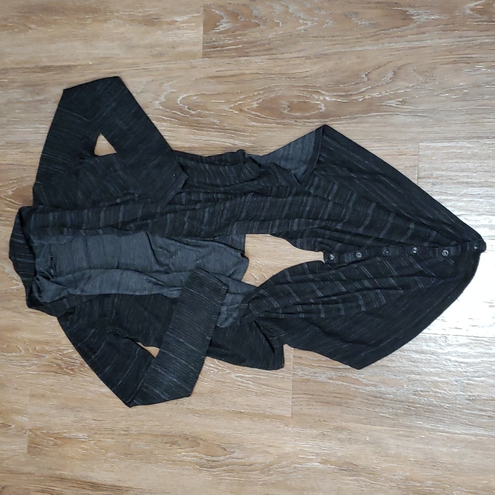 (S) Heathered Cardigan Unique Comfy Indoor Cozy Soft Casual Relaxed Weekend